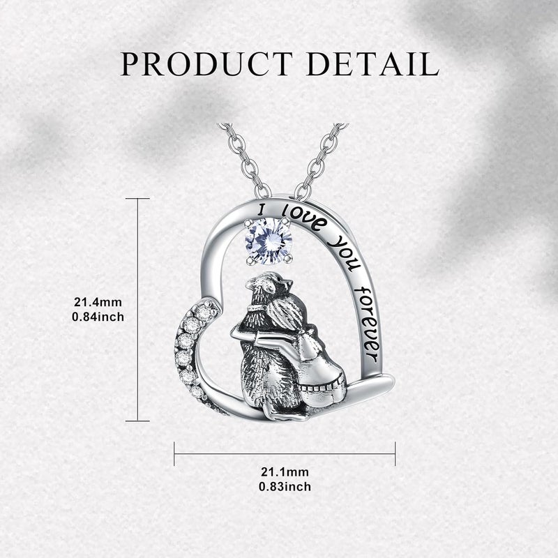 SIMONLY Store Mothers Day Gifts 925 Sterling Silver Dog Necklace Dog Pendant Necklace for Girls Dog Memorial Jewelry Gifts for Women Dog Lovers - Image 3